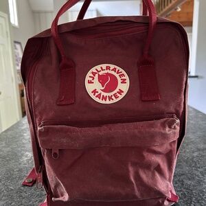 Fjallraven Kanken red backpack